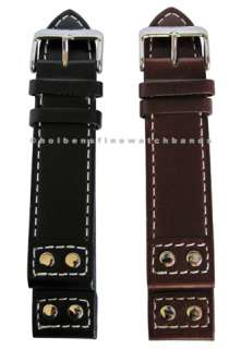   Leather Aviator Pilot Flieger Mens Military Watch Strap Band  
