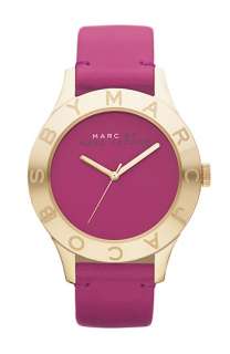 MARC BY MARC JACOBS Blade Round Leather Strap Watch  
