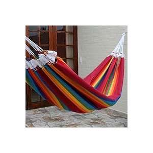  NOVICA Cotton hammock, Iracema Rainbow