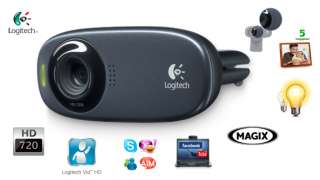 New 720P HD Logitech C310 webcam WEB CAM MIC VID HD 5MP  