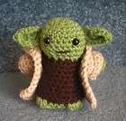 Amigurumi Hand Crocheted Star Wars Yoda with Cloak 4 Doll *NEW*