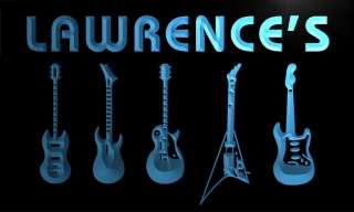  Lawrences Custom Guitar Weapon Band Music Room Neon Bar Sign  