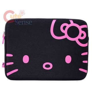 Sanrio Hello Kitty Formed Macbook Case 13 LapTop Bag Black Pink Face 