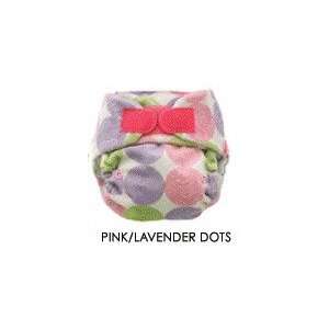   Minky One Size Pocket Diapers   Hook/Loop   Pink/Lavender Dot Baby