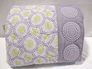   CO   Sakura Circles Quilted Lavender & White Multi Twin Quilt  