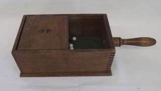 Antique Genuine Wood Mason Masonic Ballot Box & Balls Blue Lodge Free 