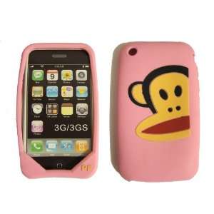 Paul Frank Pink Face Silicone Case for iPhone 3G/3GS with Screen 