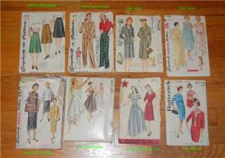 38 Vintage Womens SEWING PATTERNS 1940s 1950s Vogue DuBarry 