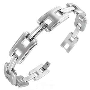 New Mens Stainless Steel Link Bracelet Classic Stylish Casual Includes 