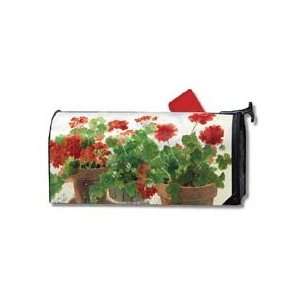  Red Geraniums Magnetic Mailbox Cover (Standard Size) Pet 