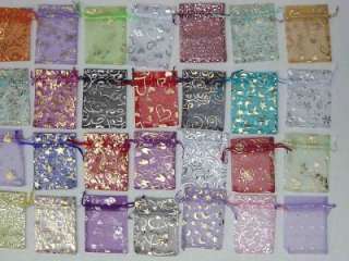 100 MIXED Organza Jewelry Pouches/Bags 12 X 9.5cm AH004  