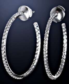 Tiffany & Co. Tiffany & Co. white gold and diamond hoop earrings 