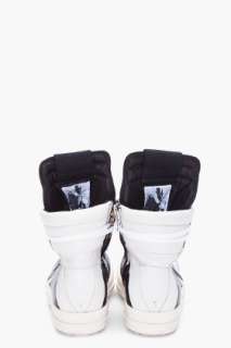 Rick Owens Black And White Geobasket Sneakers for men  SSENSE