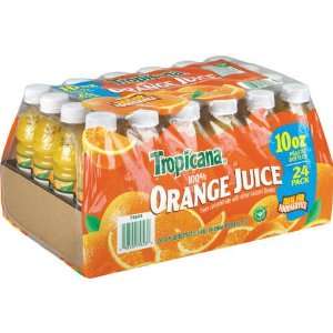 Tropicana 100% Orange Juice   24/10 oz. bottles   CASE PACK OF 4 