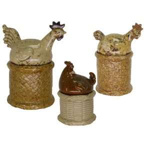 Farm Country Chicken Canister Set of 3 