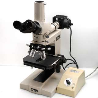 Nikon Optiphot Compound Trinocular Microscope w/ Nomarski DIC &M Plan 