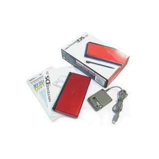 Crimson & Black Nintendo DS Lite Handheld System Console Great For 