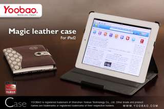 YOOBAO Slim Smart Genuine Leather Magic Case for iPad 2  