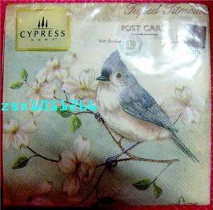 20 Paper Napkin Serviettes party favor  bird,postcard  25cm_25cm, 3 