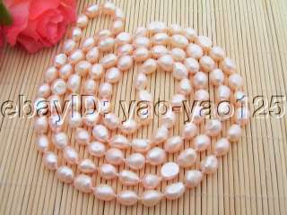 Natural 46 12MM Pink Baroque Pearl Necklace  