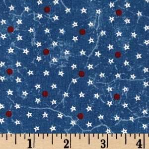   Maid Of Honor Stars Blue/Red Fabric By The Yard Arts, Crafts & Sewing