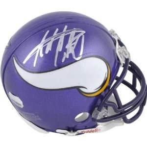   Peterson Minnesota Vikings Autographed Mini Helmet