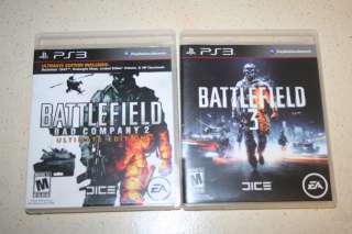   PS3 Games Battlefield Bad Company 2 and Battlefield 3. Playstation 3