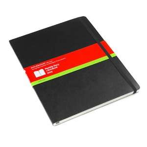   Black X Large Soft Cover Monthly Planner + Notebook