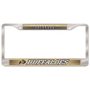   Golden Buffalo NCAA Chrome License Plate Frame