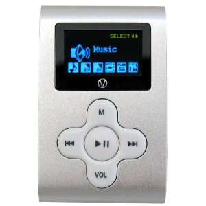   Clip MP3 Player with LCD and FM Radio   Silver: MP3 Players