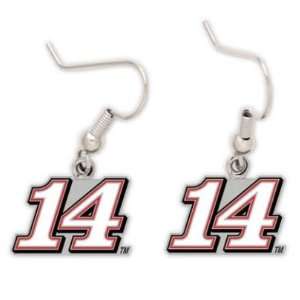  TONY STEWART NASCAR 14 OFFICIAL LOGO EARRINGS Sports 