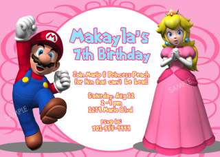 Mario Brothers Invitation for Birthday Party  