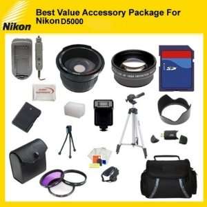  Best Value Accessory Package For Nikon D5000 includes 