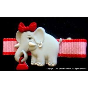   Red Purse with a Red Bow in Her Hair   Novelty Clip 
