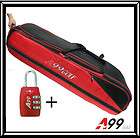 T01 A99 Golf Bag Travel cover Wheel red/black +TSA lock