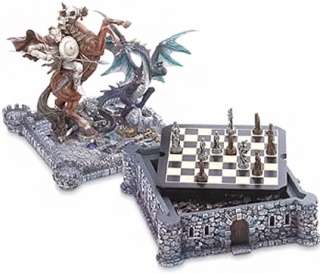 Medieval Deluxe DRAGONS KNIGHTS CHESS SET Board Game  