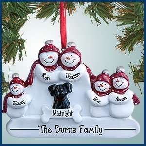  Personalized Christmas Ornaments   Snowman Family with 
