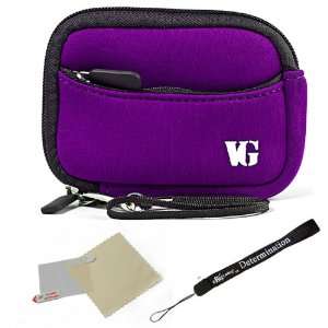 Purple   Black Trim Slim Protective Soft Neoprene Cover Carrying Case 