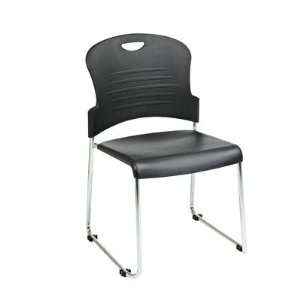  Office Star Sled Base Stack Chair with Plastic Seat and 