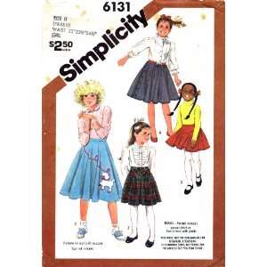  Simplicity 6131 Sewing Pattern Girls Skirts Poodle Circle 