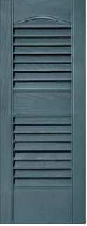 Pair Cathedral Louver Exterior Vinyl Shutters 52 60  