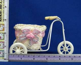 SMALL ARTIFICIAL SWEETPEA ON TRICYCLE PLANTER   FC55  