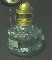 ANTIQUE CEROSINE OIL GLASS STAND LAMP BAKELITE MIRROR  