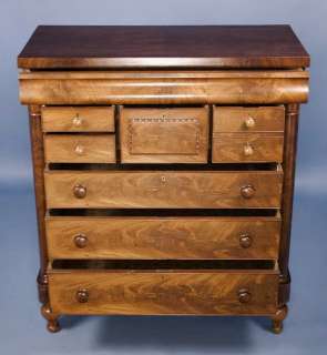 Scottish Mahogany Antique Chest of Drawers Dresser Victorian Style 