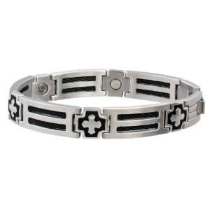  Sabona Cross Cable Stainless Magnetic Bracelet Sports 