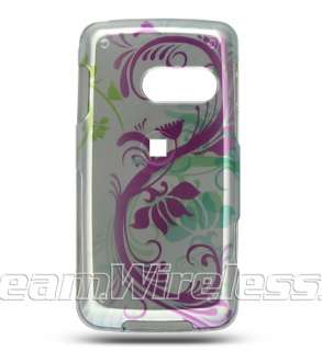 LG Rumor Touch LN510 Purple Zebra Hard Case Phone Cover  