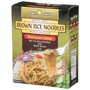 Tiger Brown Rice Noodles with Sauce, Malaysian Satay, 8.47 Ounce Boxes 