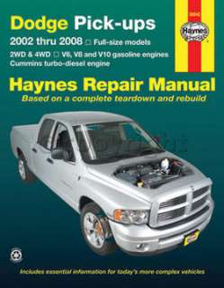 New Haynes Repair Manual Ram Truck Dodge 1500 2008 2007 2006 2005 2004 