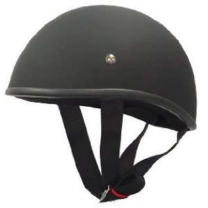    Zox Old School Flat Black Half Shell Helmet