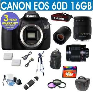 Canon EOS 60D + Sigma 18 200mm OS Lens + 500mm Mirror Lens 